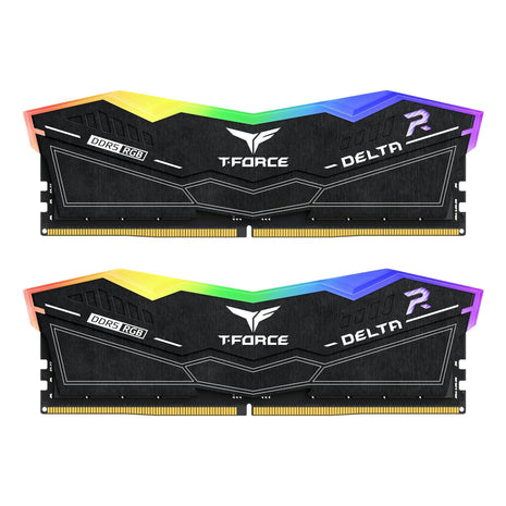 TEAMGROUP T-Force Delta RGB DDR5 Ram 32GB (2x16GB) 6400MHz PC5-51200 CL32 Desktop Memory Module Ram for 600 700 Series Chipset XMP 3.0 Ready Black FF3D532G6400HC32ADC01