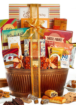 Broadway Basketeers Gourmet Easter Gift Basket for Women, Men, Families, Chocolate, Savory Snacks, great gift for Easter, Spring and Birthdays