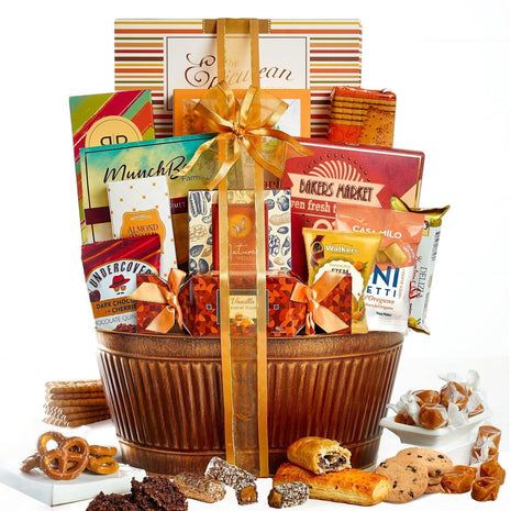 Broadway Basketeers Gourmet Easter Gift Basket for Women, Men, Families, Chocolate, Savory Snacks, great gift for Easter, Spring and Birthdays