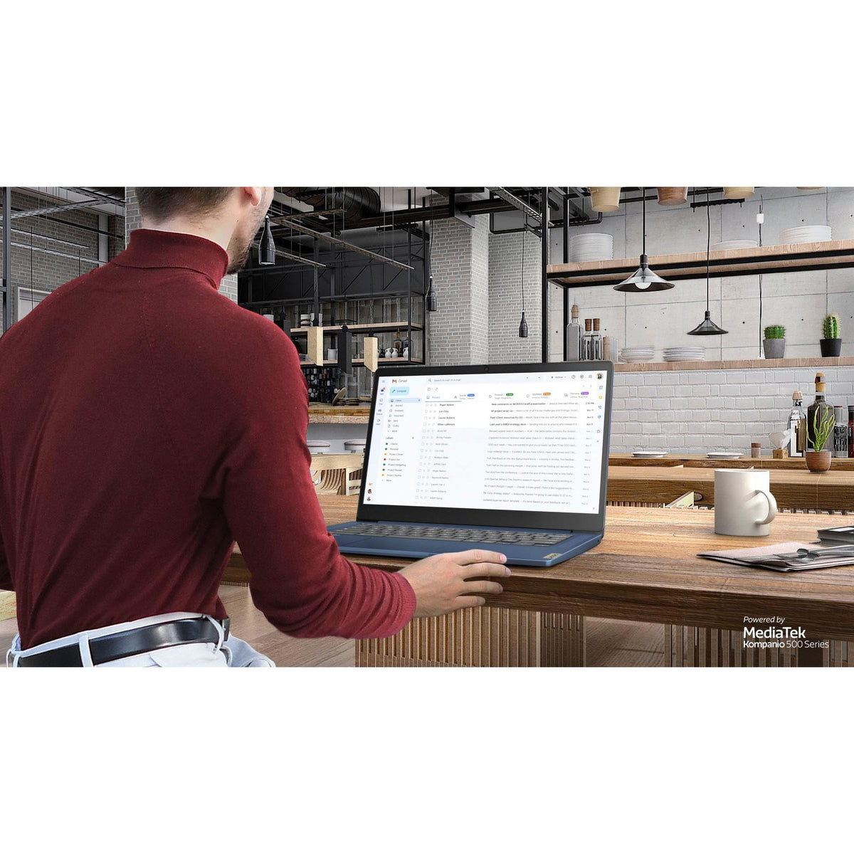 Lenovo Flagship Chromebook, 14'' FHD Touchscreen Slim Thin Light Laptop Computer, 8-Core MediaTek Kompanio 520 Processor, 4GB RAM, 64GB eMMC, WiFi 6,Chrome OS, Abyss Blue