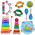 Kids Musical Instruments for Toddlers,Baby Musical Toys for Toddlers,Christmas Kids Gifts,First Birthday Gifts for Boys Girls,Kids Xylophone,Maracas for Baby,Wooden Instruments Toddler Toys with Bag