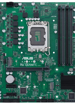 ASUS Pro Q670M-C-CSM LGA 1700(Intel 12th&13th Gen&Intel vPro) mATX Commercial Motherboard(PCIe 4.0,DDR5 4800, 2xNVMe SSD M.2 Slots,4xUSB 3.2 Gen 2 Ports, Front USB 3.2 Gen 1 Type-C)