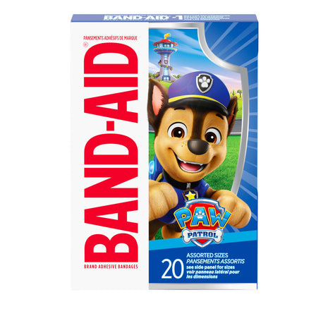 Band Aid Brand Sterile Adhesive Individually Wrapped Bandages for Kids Featuring Nickelodeon Paw Patrol Characters, First Aid & Wound Care of Minor Cuts & Scrapes, Assorted Sizes 20 ct