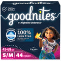 Goodnites Girls' Nighttime Bedwetting Underwear, Size S/M (43-68 lbs), 44 Ct (2 Packs of 22), Packaging May Vary