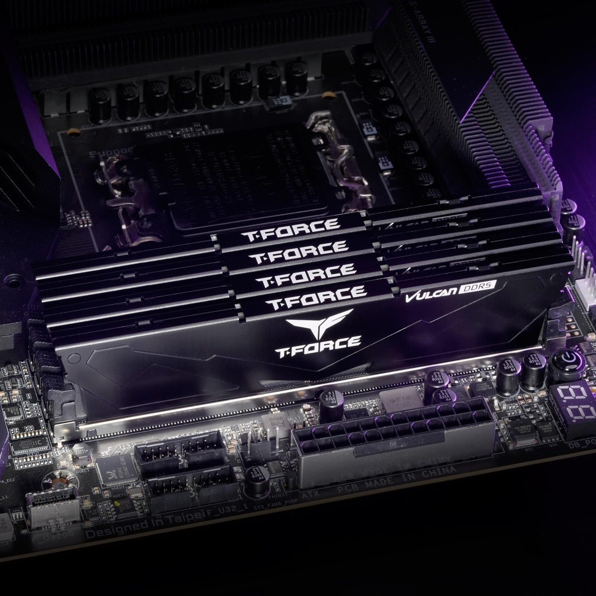 TEAMGROUP T-Force Vulcan DDR5 64GB (2x32GB) 6000MHz (PC5-48000) CL38 Intel XMP 3.0 & AMD Expo Compatible Desktop Memory Module Ram Black FLBD564G6000HC38GDC01
