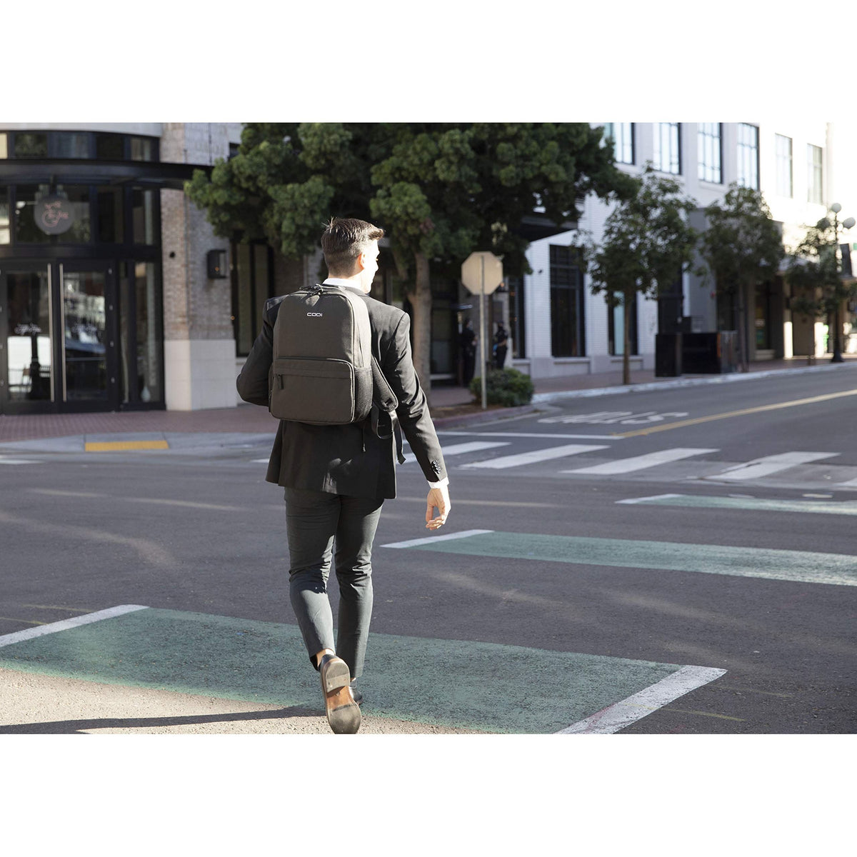 CODi Terra 100% Recycled Grey 15.6" Backpack with Antimicrobial Coating