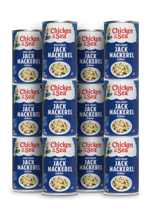 Chicken of the Sea Jack Mackerel in Brine, 15 oz. Cans (Pack of 12), Nutrient Rich, Wild Caught Canned Mackerel