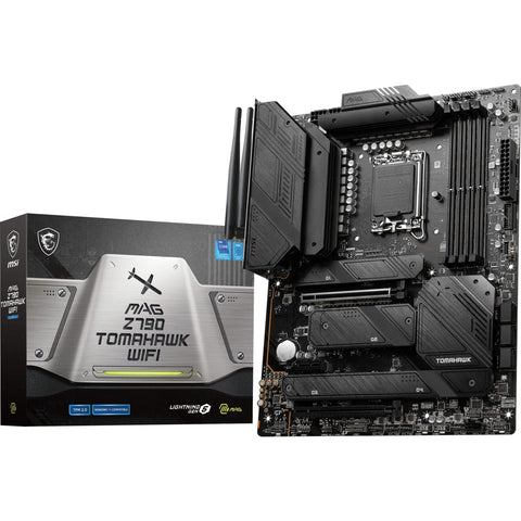 MSI MAG Z790 Tomahawk WiFi Gaming Motherboard (Supports 12th/13th/14th Gen Intel Processors, LGA 1700, DDR5, PCIe 5.0, M.2, 2.5Gbps LAN, USB 3.2 Gen2, HDMI/DP, Wi-Fi 6E, Bluetooth 5.3, ATX)