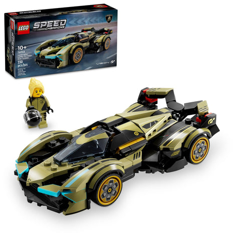 LEGO Speed Champions Lamborghini Lambo V12 Vision GT Super Car, Formula 1 Vehicle Toy, Driving Playset, Buildable Model Set for Kids, Lamborghini Car, Gift for Kids and Gaming Fans, F1 Toy, 76923