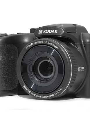 Kodak PIXPRO AZ255-BK 16MP Digital Camera 25X Optical Zoom 24mm Wide Angle Lens Optical Image Stabilization 1080P Full HD Video 3 inch LCD Vlogging Camera (Black)