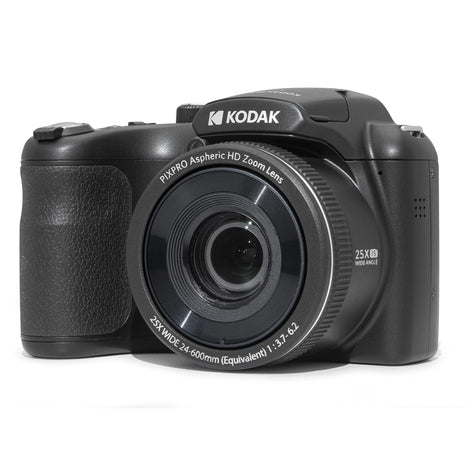 Kodak PIXPRO AZ255-BK 16MP Digital Camera 25X Optical Zoom 24mm Wide Angle Lens Optical Image Stabilization 1080P Full HD Video 3 inch LCD Vlogging Camera (Black)