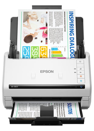 Epson DS-530 II Color Duplex Document Scanner 35 ppm/70 ipm High Speed | 50-Sheet Auto Document Feeder for PC and Mac Desktop Office Business Card Receipt Paper Scanning