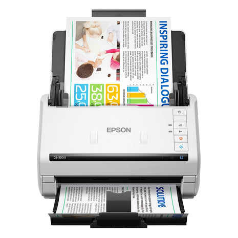 Epson DS-530 II Color Duplex Document Scanner 35 ppm/70 ipm High Speed | 50-Sheet Auto Document Feeder for PC and Mac Desktop Office Business Card Receipt Paper Scanning