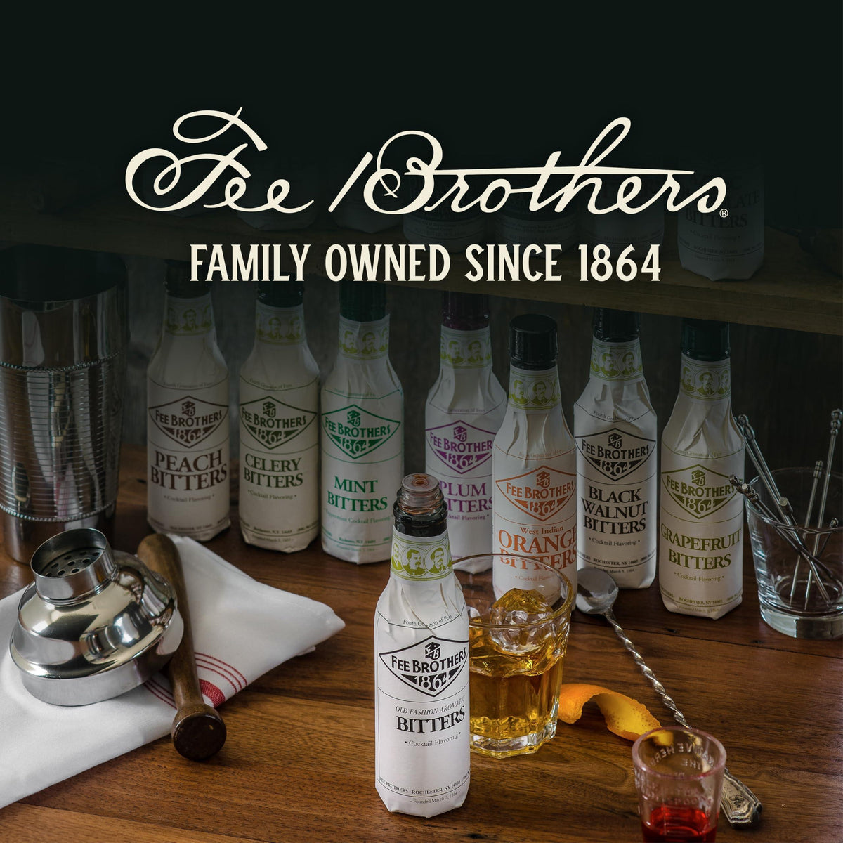 Fee Brothers West Indian Orange Cocktail Bitters - Aromatic Cocktail Mixer & Concentrated Flavoring, Gluten Free, Vegan-Friendly, 5 fl oz