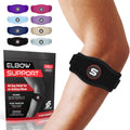 Sleeve Stars Tennis Elbow Brace for Women - Adjustable Tennis Elbow Strap, Golfers Elbow Brace for Men, Counterforce Brace for Tennis Elbow for Tendonitis Relief, Fits 9