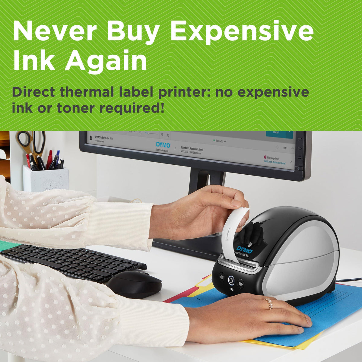 DYMO LabelWriter 5XL Label Printer, Automatic Label Recognition, Prints Extra-Wide Shipping Labels (UPS, FedEx, USPS) from Amazon, Ebay, Etsy, Poshmark, and More, Perfect for Ecommerce Sellers