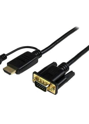 StarTech.com HDMI to VGA Cable - 10 ft / 3m - 1080p - 1920 x 1200 - Active HDMI Cable - Monitor Cable - Computer Cable (HD2VGAMM10)