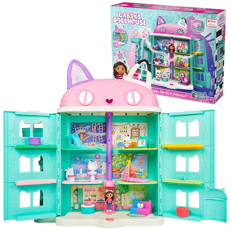 Gabby's Dollhouse, Purrfect Dollhouse with 15 Pieces Including Toy Figures, Furniture, Accessories and Sounds, Kids Toys for Ages 3 and up