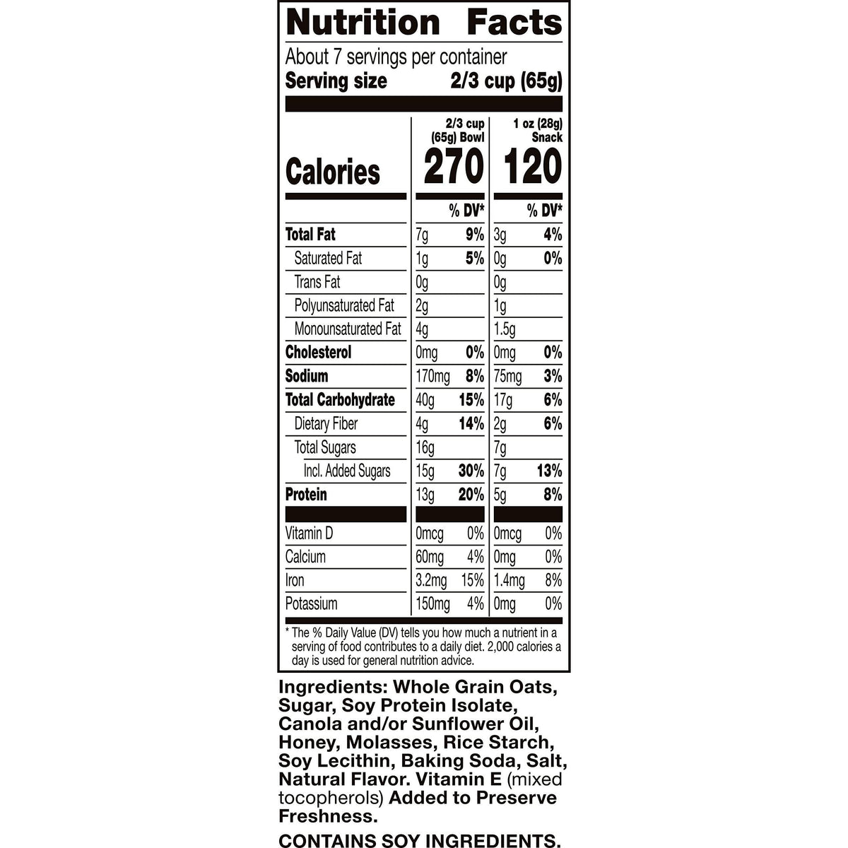 Nature Valley Protein Granola, Oats and Honey Granola, Resealable Snack Pouch, Family Size, 17 oz