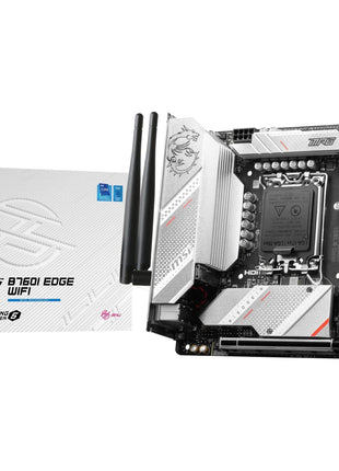 MSI MPG B760I Edge WiFi Gaming Motherboard (Supports 12th/13th/14th Gen Intel Processors, LGA 1700, DDR5, PCIe 5.0, M.2, 2.5Gbps LAN, USB 3.2 Gen2, HDMI/DP, Wi-Fi 6E, Bluetooth 5.3, Mini-ITX)