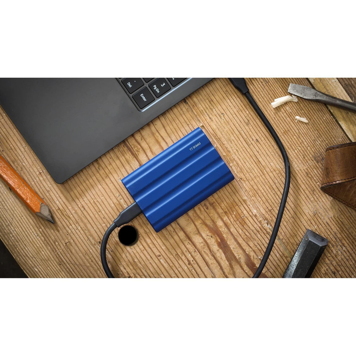 Samsung T7 Shield 4TB Portable SSD - 1050MB/s, Rugged, Water & Dust Resistant, for Content Creators - Black