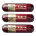 Hickory Farms Signature Beef Summer Sausage - 3 Pack | 100% Beef - Great for Charcuterie Boards | Award-Winning for Superior Taste | Gluten Free, High Protein Snack
