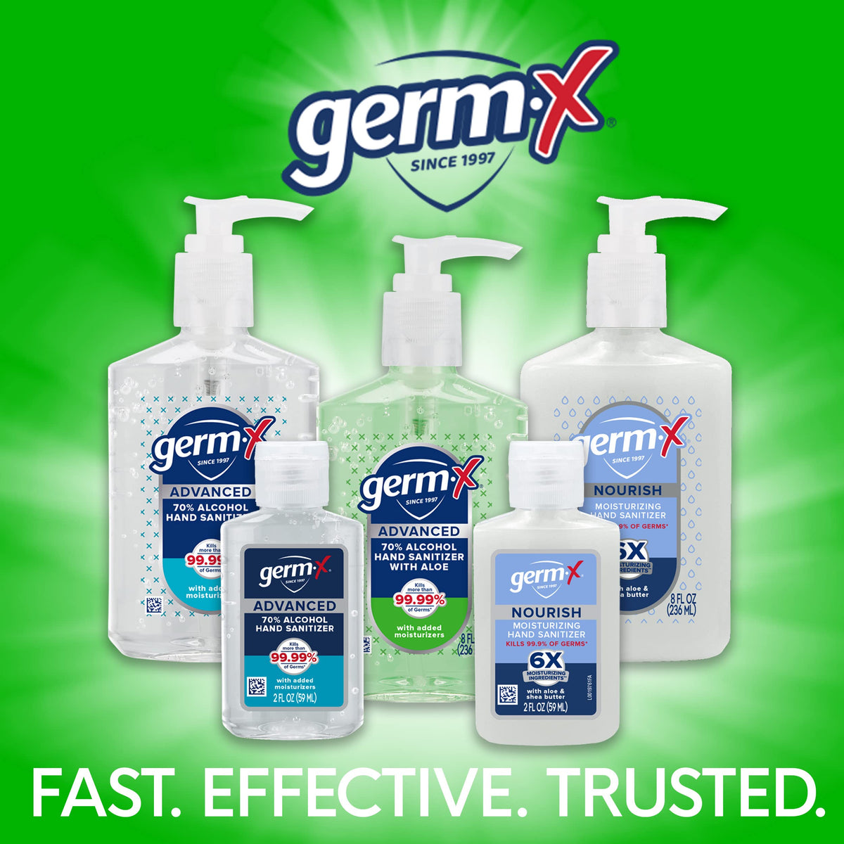Germ-X Advanced Hand Sanitizer with Aloe and Vitamin E, Non-Drying Moisturizing Gel, Instant and No Rinse Formula, Pump Bottle, Back to School Supplies, 1 Liter