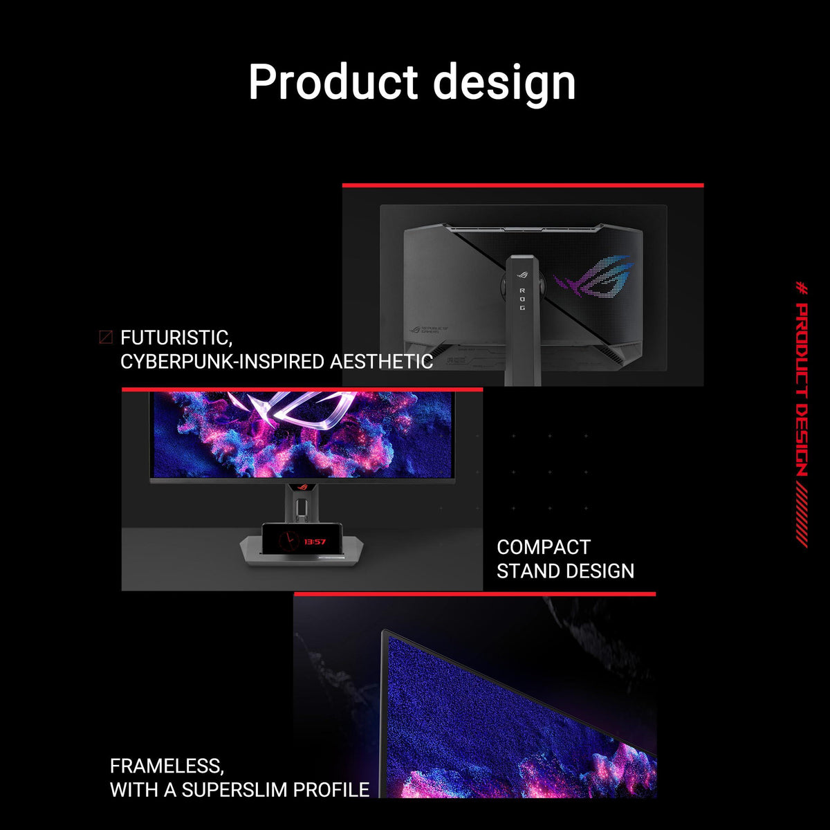 ASUS ROG Strix 26.5” 1440P QD-OLED Gaming Monitor (XG27ACDNG) -QHD (2560x1440), 360Hz, 0.03ms, Custom Heatsink, OLED Care+, G-SYNC Compatible, 99% DCI-P3, DisplayWidget, AI Gaming, 3yr Warranty