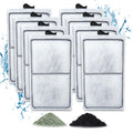 Zuqqony 8 Pack PF-S Filter Cartridges Compatible with Top Fin Silenstream PF10 Power Filters, Remplacement Aquarium Carbon Cartridge with Zeolite