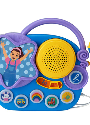 eKids Ms Rachel Karaoke Microphone with Boombox for Fans of Toddler Toys, Kids Karaoke Machine with Built in Music