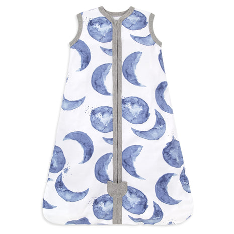Burt's Bees Baby Baby Beekeeper Wearable Blanket, 100% Organic Cotton, Swaddle Transition Sleeping Bag, Blue, Large