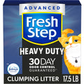 Fresh Step Clumping Cat Litter, Heavy Duty Advanced, Long Lasting 30-Day Odor Control with Odor Eliminating Carbon, 17.5 lb