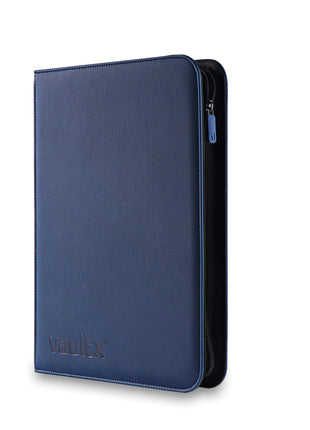 Vault X 4 Pocket Trading Card Zip Binder, 160 cards, Premium Exo-Tec Album Material, 20 Side-Loading Pages, Folder for Collectible Card Games, Sports, TCG (Blue)