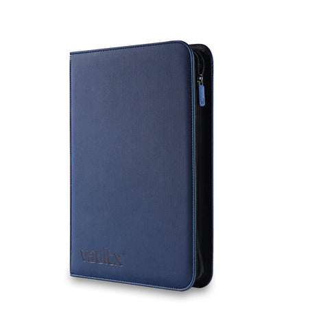 Vault X 4 Pocket Trading Card Zip Binder, 160 cards, Premium Exo-Tec Album Material, 20 Side-Loading Pages, Folder for Collectible Card Games, Sports, TCG (Blue)