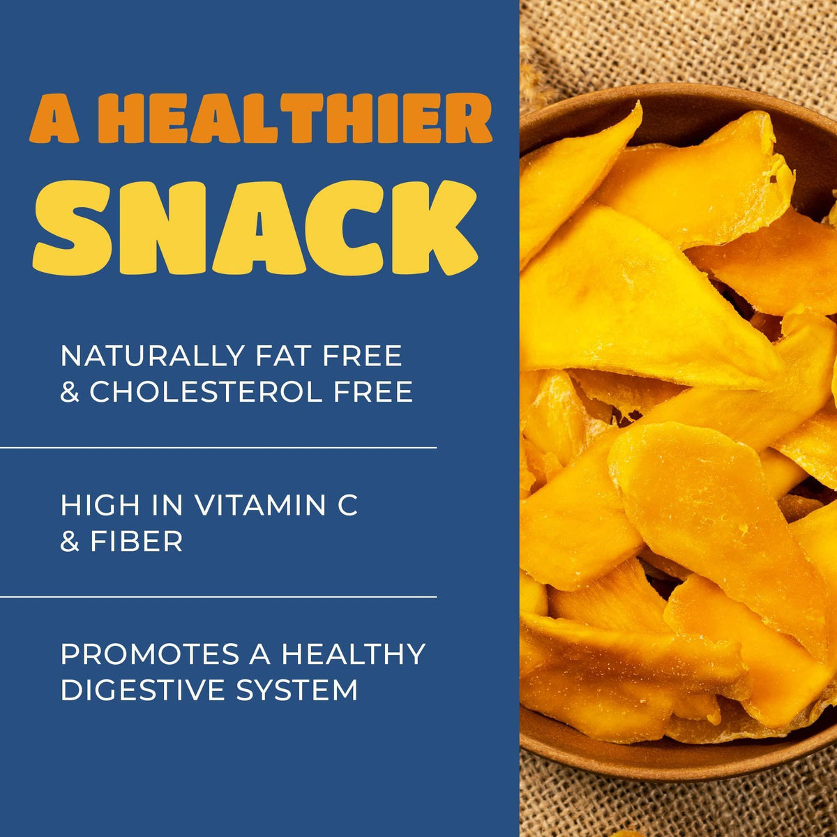 Dried Mango Slices - Delicious Texture Soft & Juicy Low Sugar Added Dried Mango - Naturally Ripened Mangos Dried Fruits - Gluten Free Dry Mangoes Natural Source of Vitamin C, Fiber, 16 oz (16 Single Pack)
