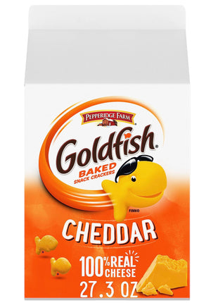 Goldfish Cheddar Cheese Crackers, 27.3 Oz Carton