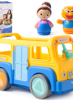 Ms. Rachel My First Learning School Bus Toy with 2 Figures & Sounds | Interactive School Bus With Two Figures, Plays Music And Sounds, Working Wheels, Toddler Toys For Girls And Boys Ages 1-3+