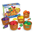 Learning Resources Farmer's Market Color Sorting Set - Play Food for Kids, Toddler Learning Toys, Grocery and Kitchen Play Toys