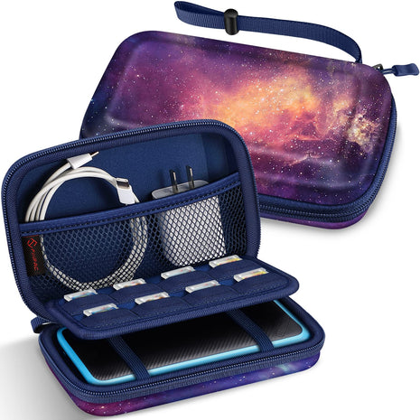 Fintie Carrying Case for Nintendo New 2DS XL LL/New 3DS / 2DS / 3DS XL LL, Protective Hard Shell Portable Travel Cover Pouch with Game Card Slots & Inner Pocket, Galaxy