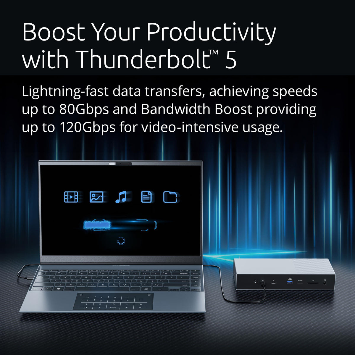 Kensington SD5000T5 Thunderbolt 5 Docking Station – Dual Display for MacBooks M1/M2/M3/M4 Pro and Max; Triple Display for Windows TB5; TB4 Compatible, 140W Power Delivery (K35201NA)