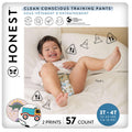 The Honest Company Clean Conscious Training Pants for Sensitive Skin | Hypoallergenic, Fragrance Free | Rompin' & Stompin' + Diggin' It | Size 3T/4T (32-40 lbs), 57 Count
