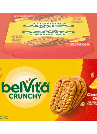 belVita Breakfast Bars Biscuits, Cranberry Orange, 8 Packs (4 Biscuits Per Pack)