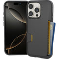 Smartish® iPhone 16 Pro Wallet Case - Wallet Slayer Vol. 1 [Slim + Protective] Credit Card Holder - Drop Tested Hidden Flip Card Slot Cover Compatible with Apple iPhone 16 Pro - Black Tie Affair