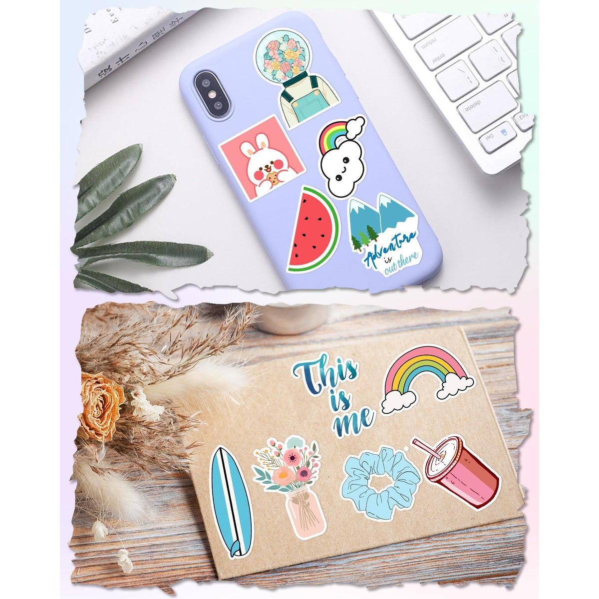 300 Pcs Stickers for Kids, Cute Water Bottle Vinyl Waterproof Laptop Stickers for Students Gifts School Supplies Classroom Teacher Prizes Sticker Pack for Kids Girls Teens