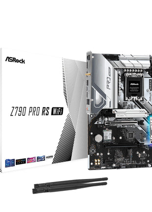 ASRock Z790 Pro RS WiFi LGA1700 ATX Motherboard, Supports 14th/13th/12th Gen Intel Core Processors, DDR5 7200+ (OC), PCIe 5.0, 2.5G LAN, WiFi 6E, 14+1+1 Power Phase, 4X M.2 Slots