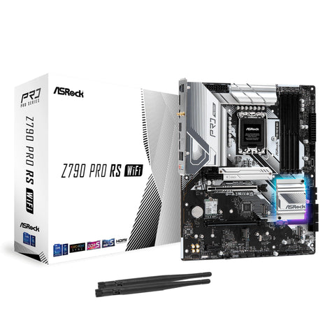 ASRock Z790 Pro RS WiFi LGA1700 ATX Motherboard, Supports 14th/13th/12th Gen Intel Core Processors, DDR5 7200+ (OC), PCIe 5.0, 2.5G LAN, WiFi 6E, 14+1+1 Power Phase, 4X M.2 Slots