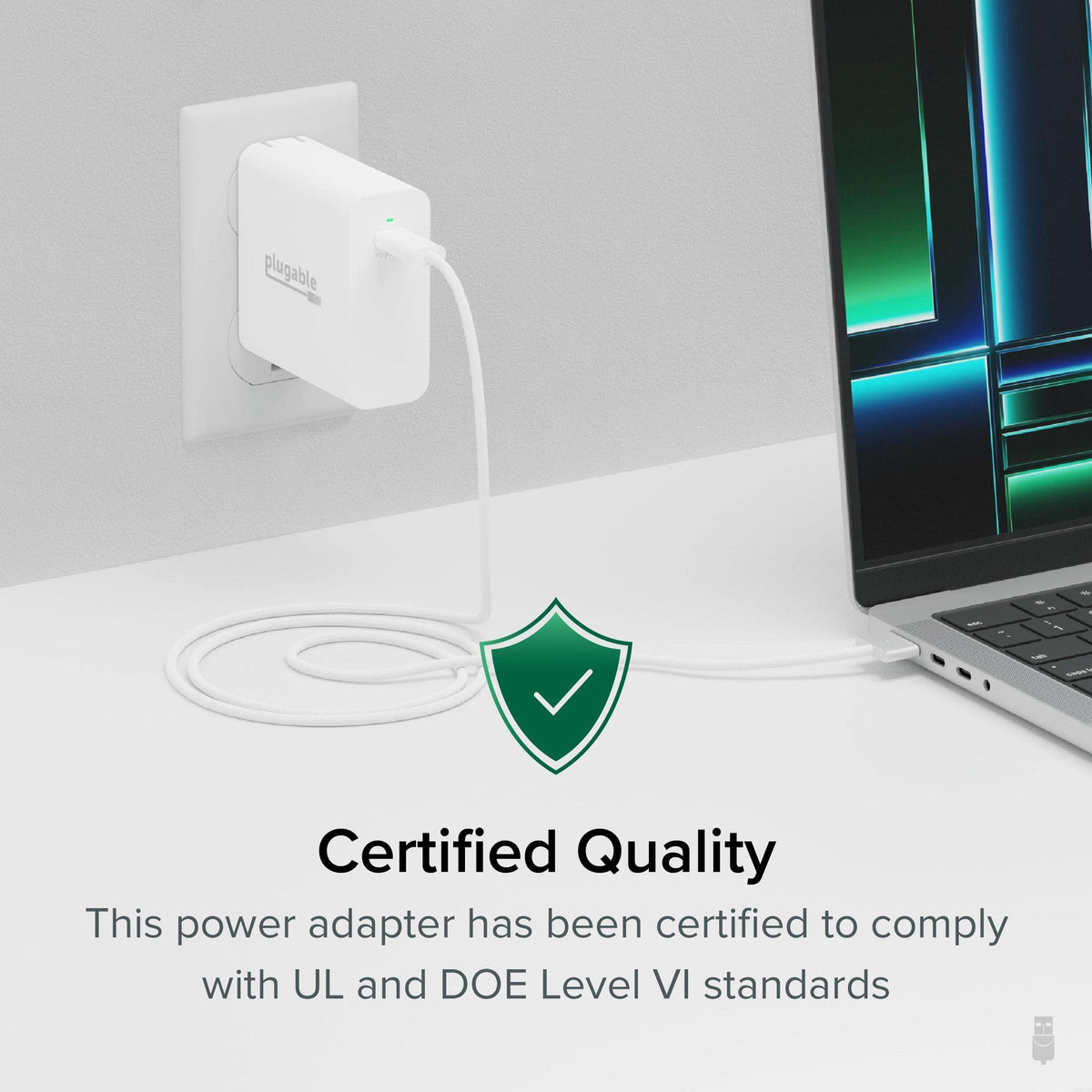 Plugable 140W USB C Charger, GaN Wall Charger for Laptop, PD 3.1 (EPR) Power Adapter, Compatible with MacBook Pro, MacBook Air iPad Pro, Surface and USB-C Devices