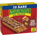 Nature Valley Wafer Bars, Peanut Butter Chocolate Flavored Snacks, 10 Bars, 13 OZ