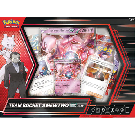 Pokemon TCG: Team Rocket's Mewtwo ex Box - 4 Packs, Promos