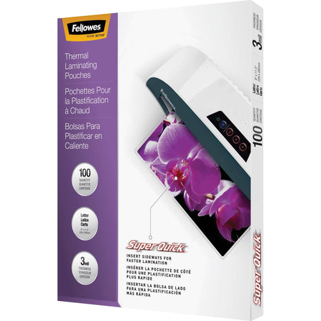 Laminating Pouches, 3 mils, Letter Size, 100/Pk